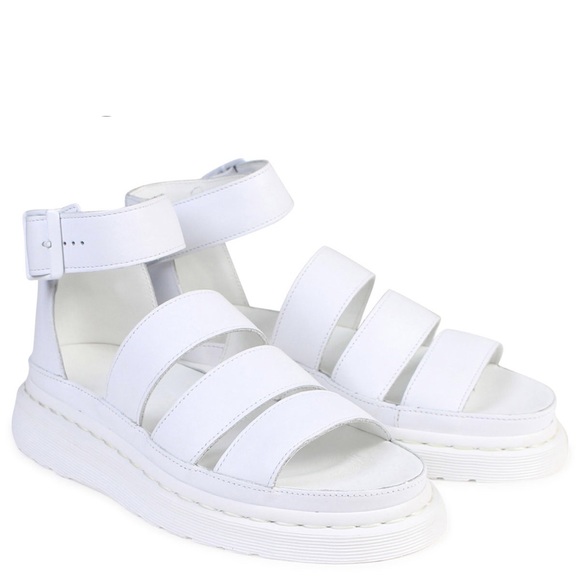Dr Martens Clarissa White Chunky Sandal - Picture 1 of 15